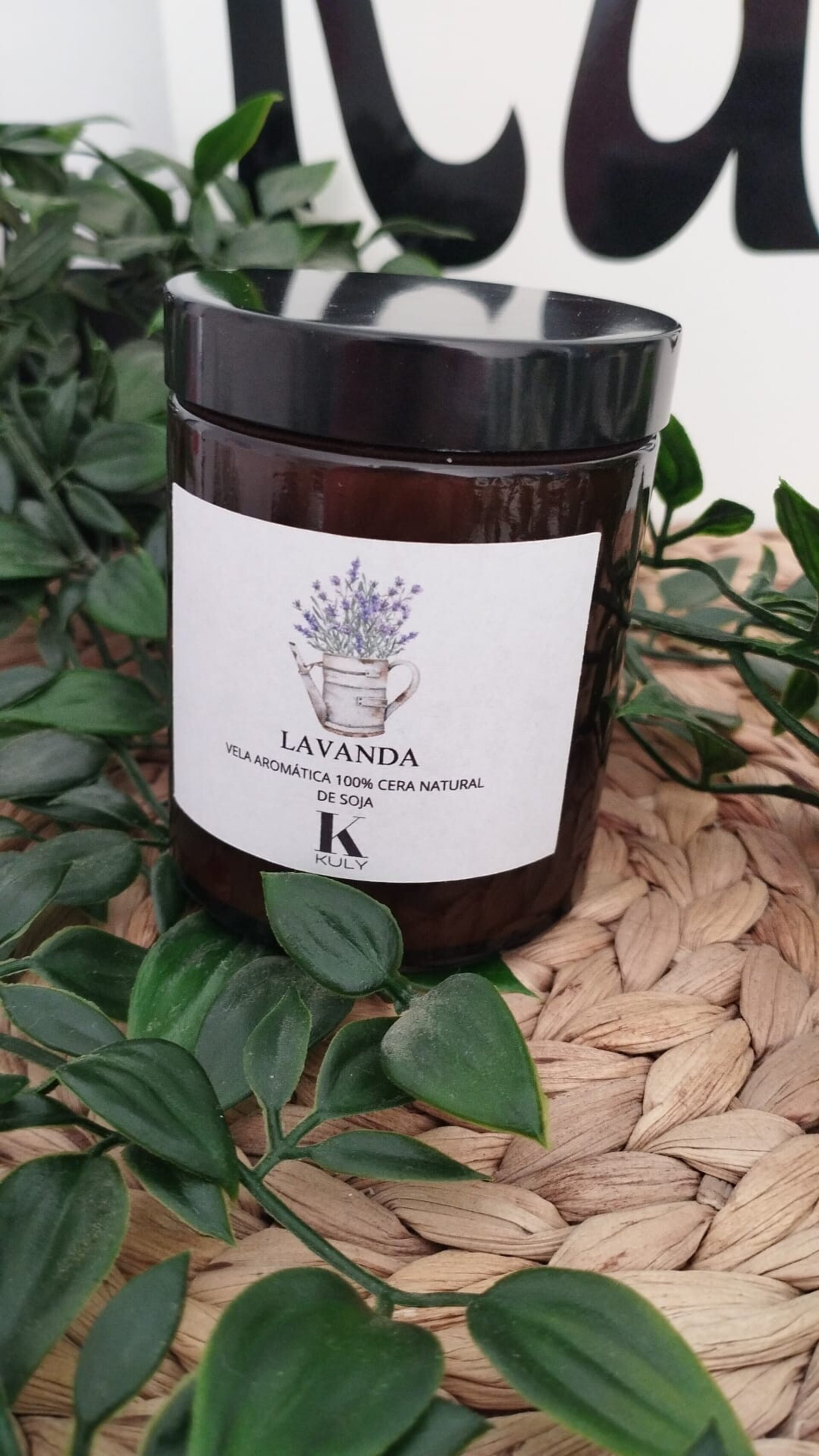 Vela Aromática "Lavanda" Mecha de Madera - 5